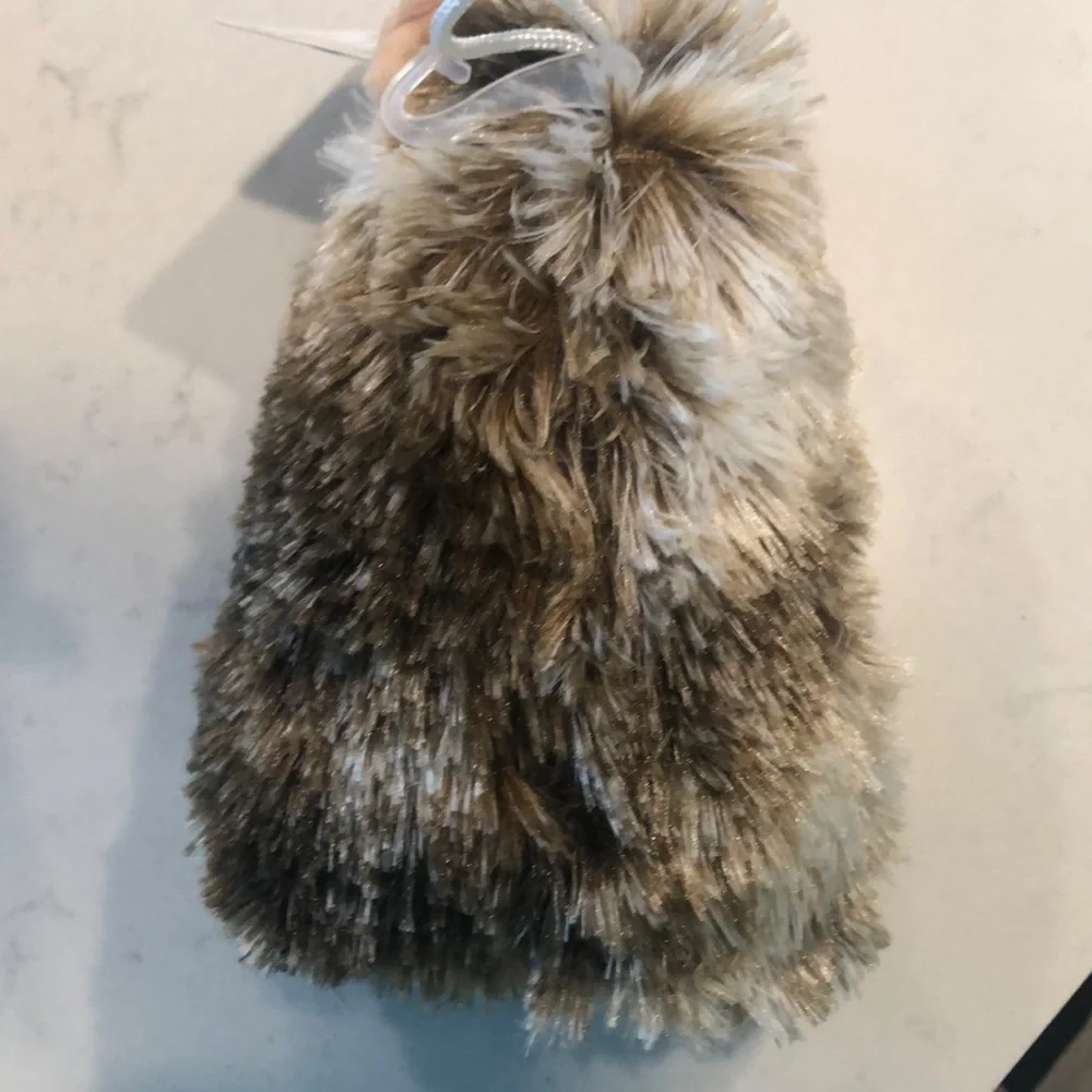 Plush Hedgehog Toy for Small Pets - Cream and Brown